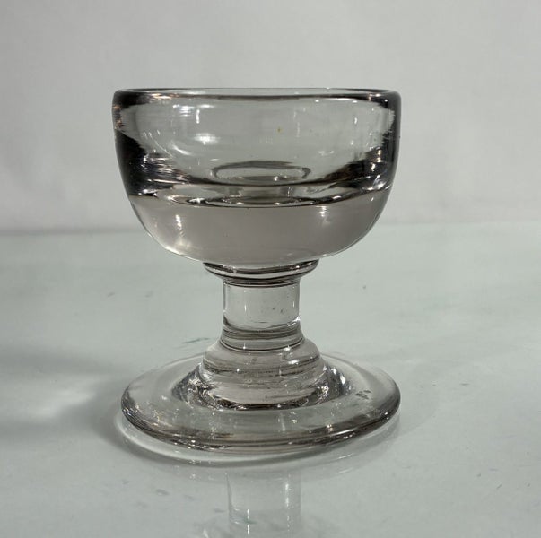 Antique Penny Licks Dessert Glass with Grey-Purple Tint – c.1880s Carousel 1