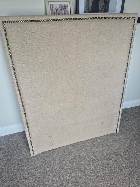 Beautiful 100% Linen Single Headboard. Two available. Carousel 1