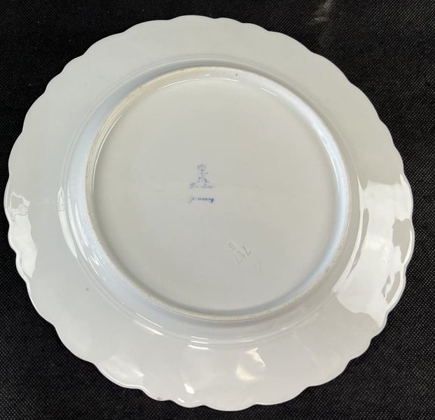 Antique Dresden Floral Plate – Hand-Painted with Gilded Edges - Lot W678 Carousel 2