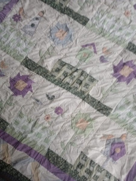 STUNNING PATCHWORK BLANKET AMAZING DESIGNS HOURS OF WORK Carousel 1