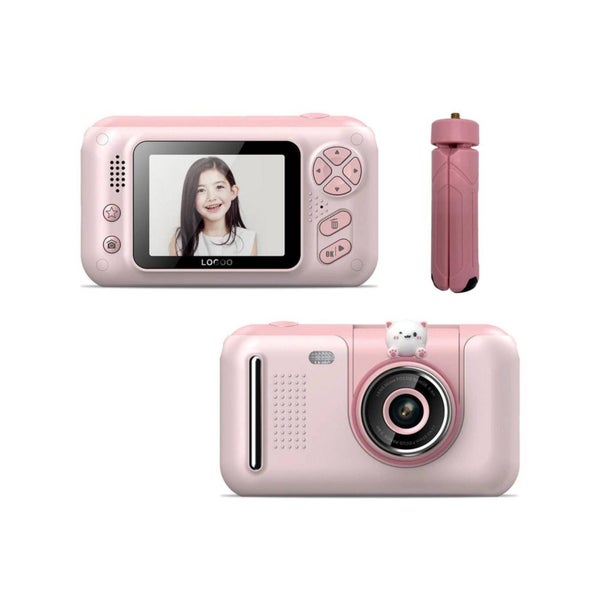 Kids HD Digital Camera Pink - Children's Selfie Photo Video 2.4 Inch Screen Carousel 1