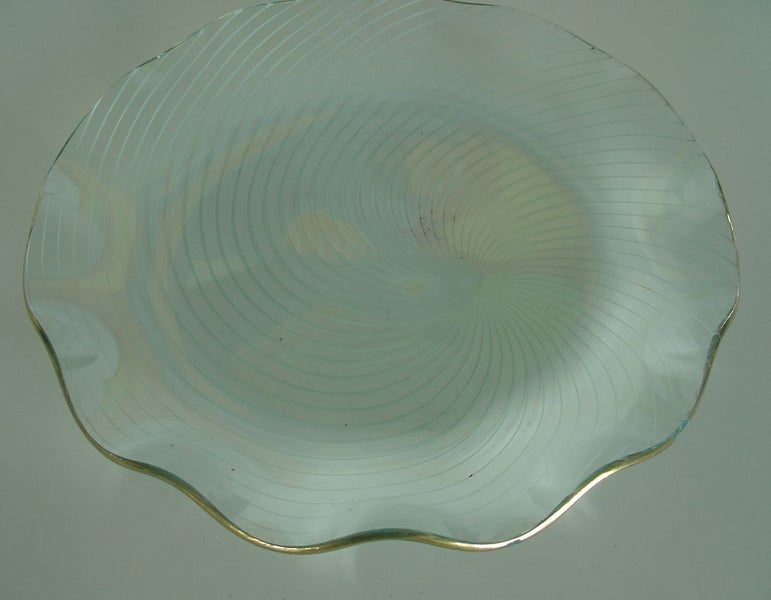 Two Superb Mid century Design Glass Plates Carousel 2