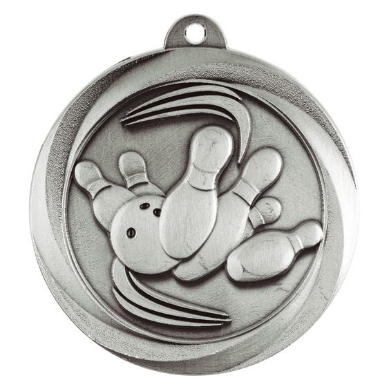 3D Ten Pin Bowling Medals - Gold, Silver & Bronze Including Engraving Carousel 2