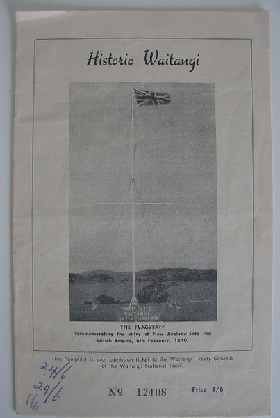 Historic Waitangi Vintage Pamphlet Admiss Ticket Carousel 1