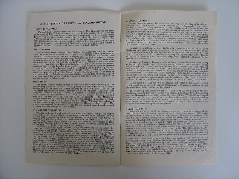 Historic Waitangi Vintage Pamphlet Admiss Ticket Carousel 5