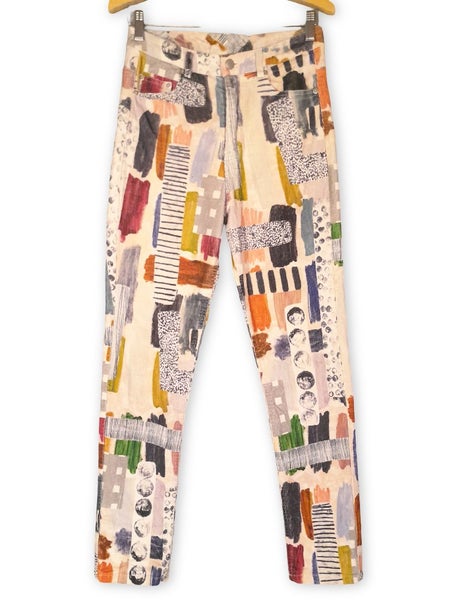 Gorman X Julia Flanagan Corduroy Cotton Blend Multicoloured Jeans Size 10 Carousel 1