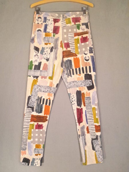 Gorman X Julia Flanagan Corduroy Cotton Blend Multicoloured Jeans Size 10 Carousel 10