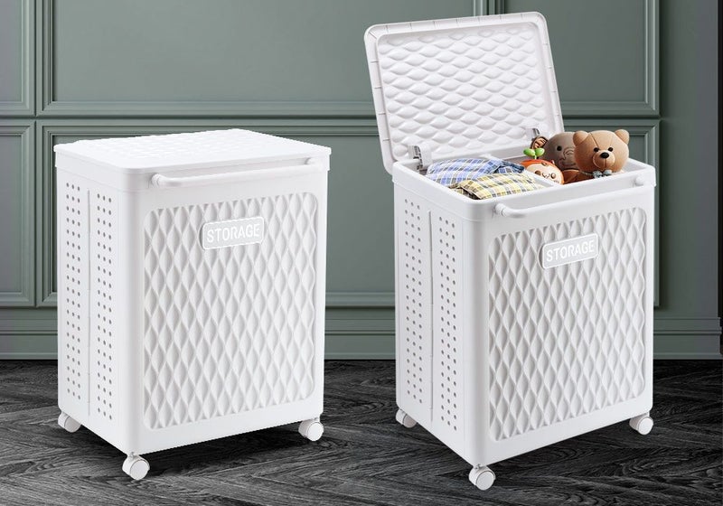 Laundry Basket Clothes Hamper Foldable Garment Organiser Carousel 1