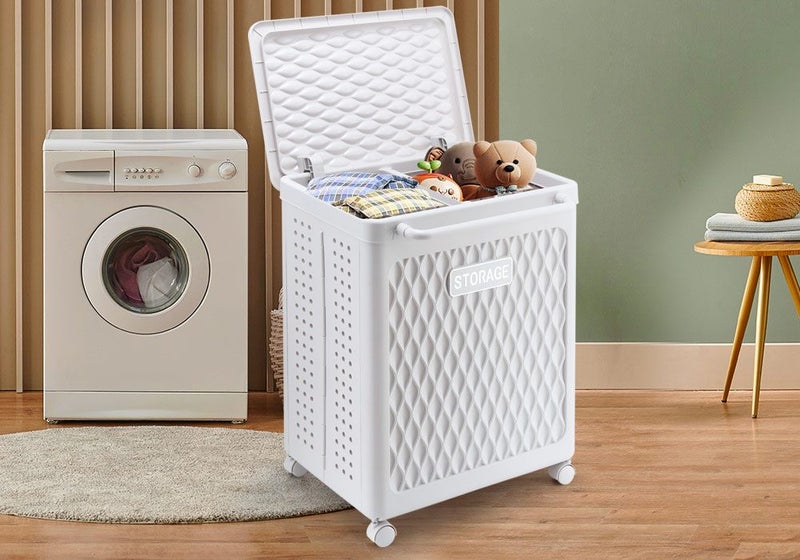 Laundry Basket Clothes Hamper Foldable Garment Organiser Carousel 2