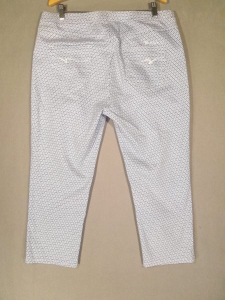 Vassalli Cotton Blend Blue & White 3/4 Leg Capri Pants Size 18 Carousel 10