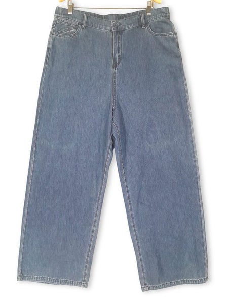 Moochi Denim Cotton Blend Wide Leg Jeans Size 16 Carousel 1