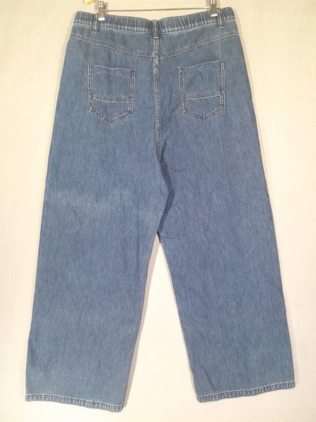 Moochi Denim Cotton Blend Wide Leg Jeans Size 16 Carousel 11
