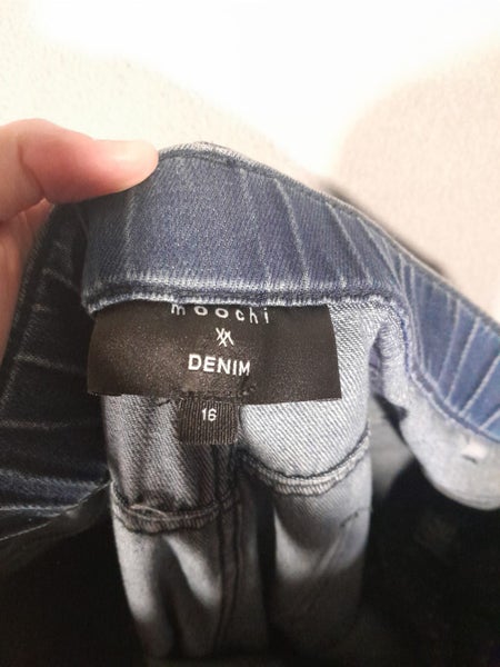 Moochi Denim Cotton Blend Wide Leg Jeans Size 16 Carousel 2