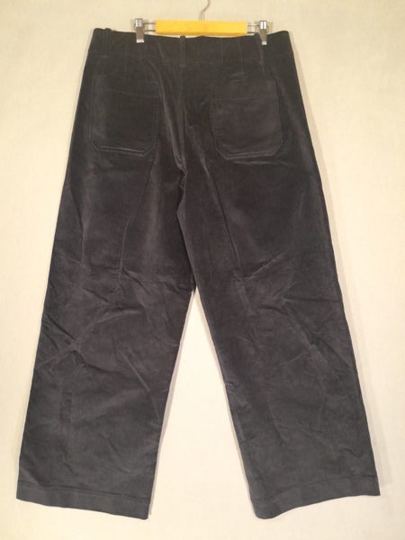 Loobies Story BNWT Cotton Blend Dark Blue Velvet Wide Leg Pants Size 16 Carousel 11