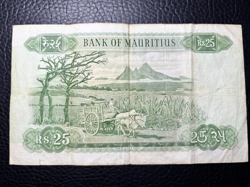 Bank of Mauritius 25 rupee note QEII Carousel 2