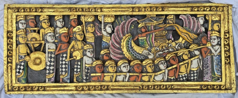 Beautiful Balinese carved wall art Carousel 1