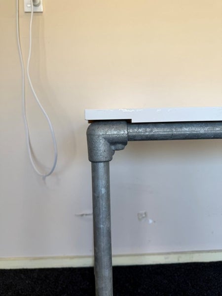 Stylish Industrial Desk – Galvanised Pipe Frame & Melamine Top - 1480 mm Carousel 4