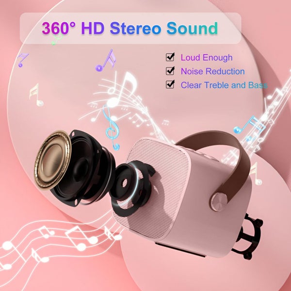 Karaoke Machine Mini for Kids Adults Portable Bluetooth Speaker w 2 Microphones Carousel 2