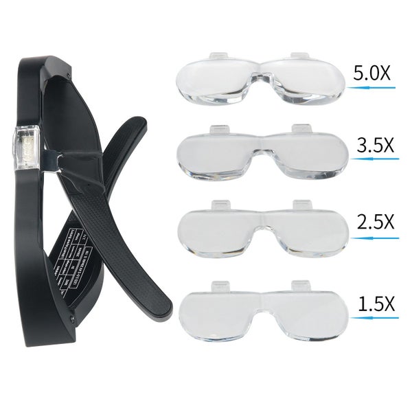 Magnifying Glasses with Light, Head Magnifier Glasses with Detachable Lenses Carousel 6