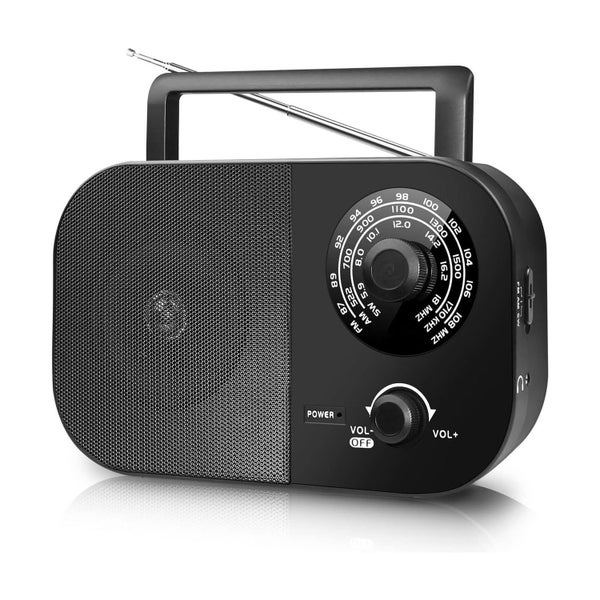 Portable Retro AM/FM/SW Radio with Knobs, 3.5mm Headphone Support Carousel 1