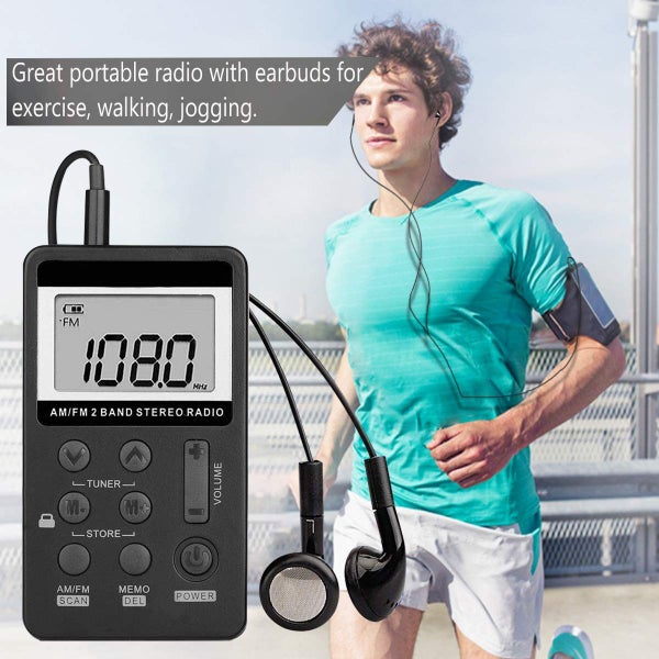 Mini AM/FM Portable Pocket Radio with USB Charging Carousel 2