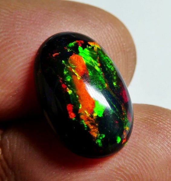 $1RE 3.58CT Buy Now $1850 GORGEOUS HUGE OVAL RAINBOW 100% NATURAL BLACK OPAL Carousel 2