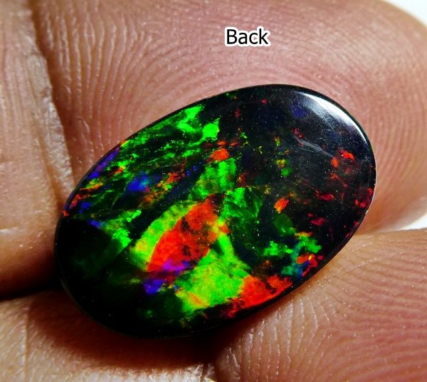 $1RE 3.58CT Buy Now $1850 GORGEOUS HUGE OVAL RAINBOW 100% NATURAL BLACK OPAL Carousel 6