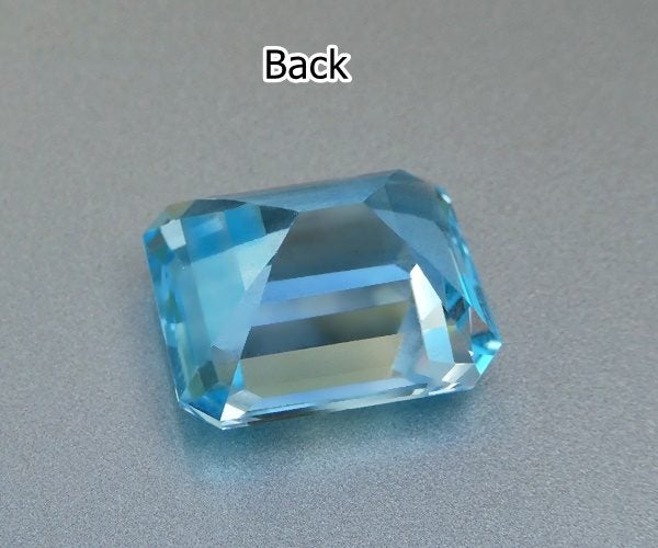 $1RE 14.73CT Buy Now $2150 BEAUTIFUL HUGE NATURAL SWISS BLUE OCTAGON TOPAZ Carousel 5