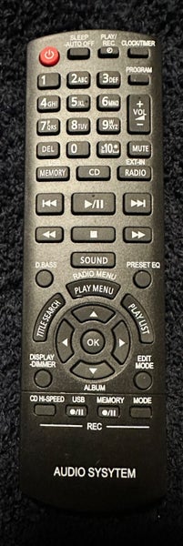Panasonic SA-AKX54 CD/MP3 Player Stereo System USB AUX Bluetooth 850W RMS Carousel 5