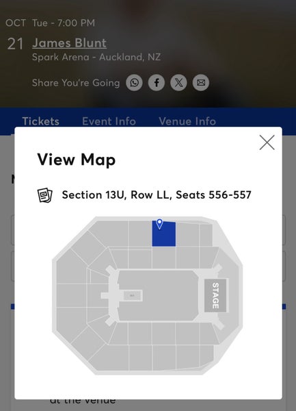 James Blunt - Tickets x 2 Carousel 3
