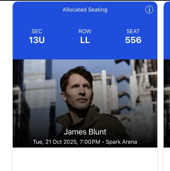 James Blunt - Tickets x 2 Carousel 2