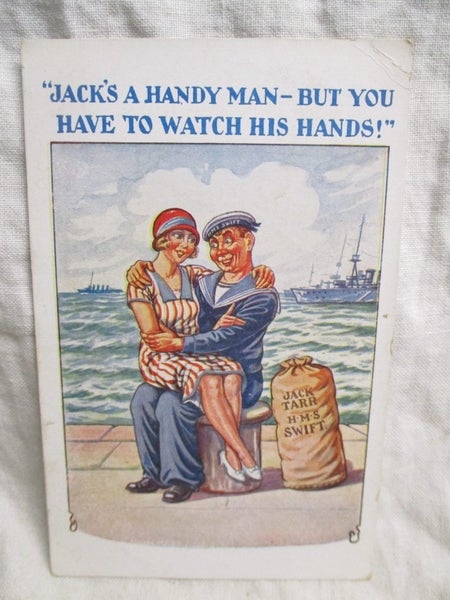 PCD 2738 - Artist Comic Postcard - Watch his Hands Carousel 1