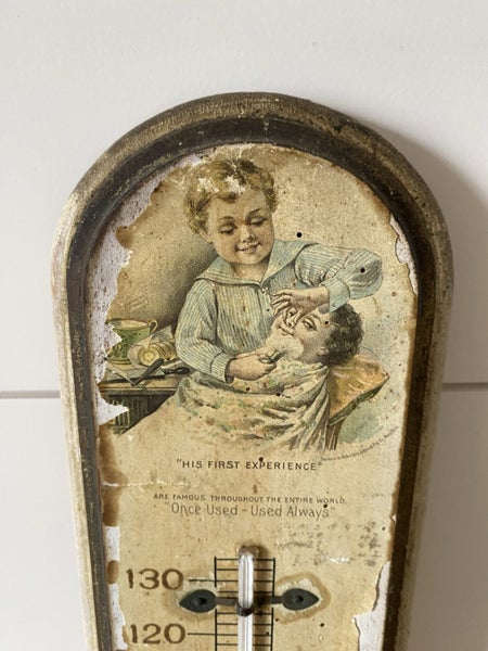 Circa 1880’s - RARE JB Williams & Co Yankee Shaving Soap Thermometer. Carousel 12