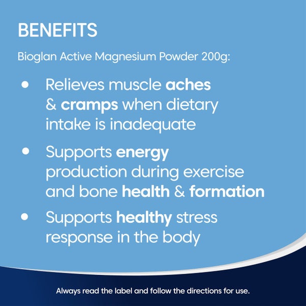 Bioglan Active Magnesium Powder 200g Carousel 2
