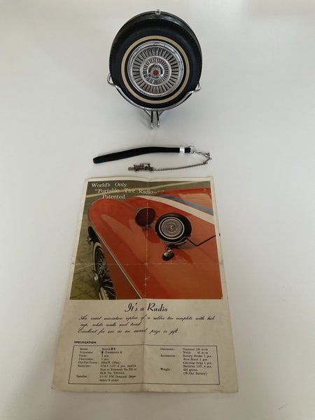 Retro car tyre transistor radio, never used Carousel 1