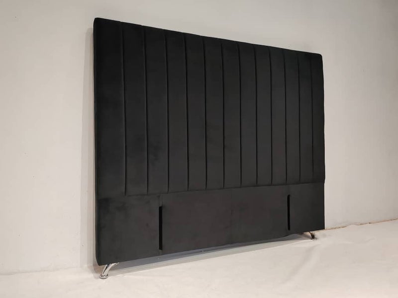 Helvia Queen Headboard - Black Velvet Carousel 1