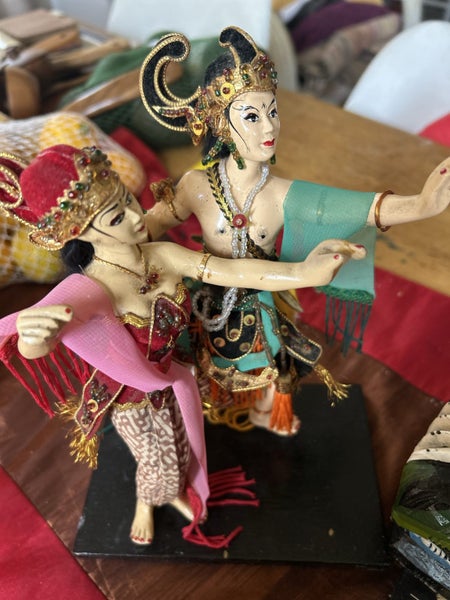Set of. Vintage Ramayana figures Indonesian wooden Carousel 2