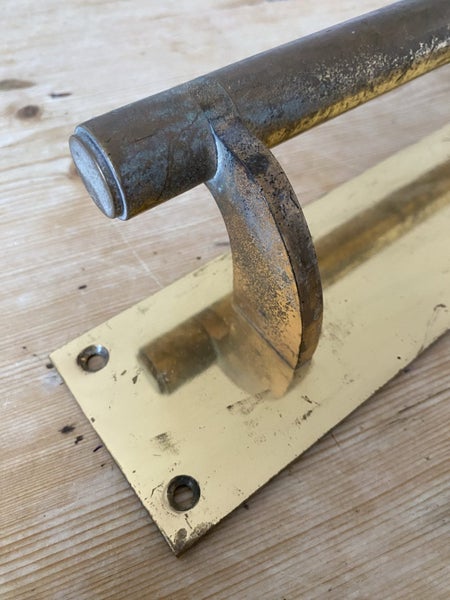 Heavy solid brass handle perfect for hand or tea towel rail. Carousel 2