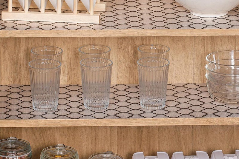 Thick Shelf Liner Kitchen Cabinet Waterproof Mat for Vanity Drawer -Black Carousel 2