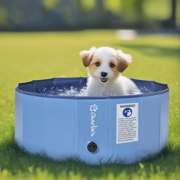 Charlie's Splash Society Portable Foldable Dog Pool 80x30cm Medium Carousel 1