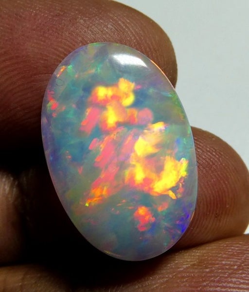 $1RE 6.81CT Buy Now $2850 UNTREATED RAINBOW FLASHING 100% NATURAL CRYSTAL OPAL Carousel 1