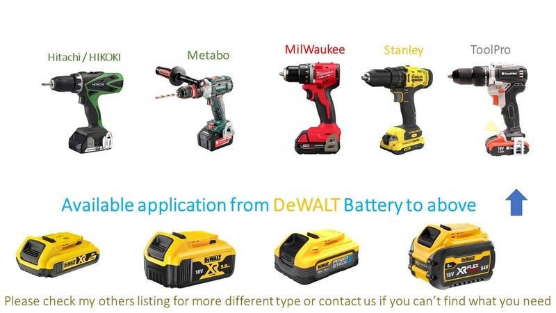 DeWALT Battery for Metabo Tools (converter/adapter) DW 2 MTB Carousel 1