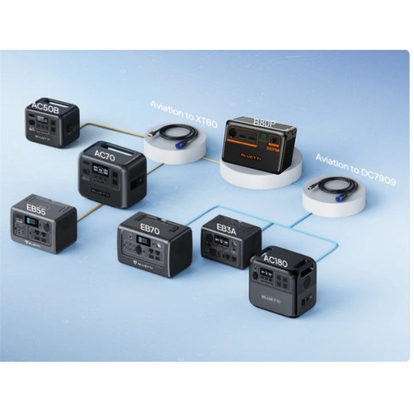 Bluetti B80P for EB3A, EB70, AC180 Expansion Battery Bundle with DC7909 Cable Carousel 4