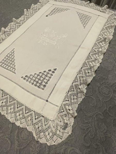 A lovely shabby chic Monogrammed 'E' Pillowcase cover Carousel 1