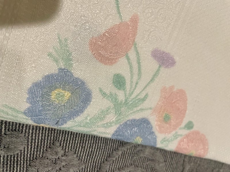 A fabulous larger vintage Huckaback Linen Towel with coloured Flowers Carousel 2