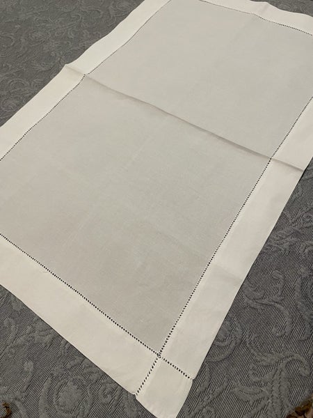A perfect very fine white vintage linen Cloth Carousel 1