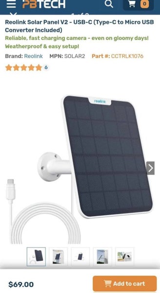Reolink solar panel V2 Carousel 3