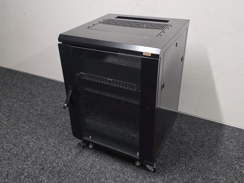 Audio Visual Rack on wheels with 2x amplifiers - $1 Reserve Carousel 15