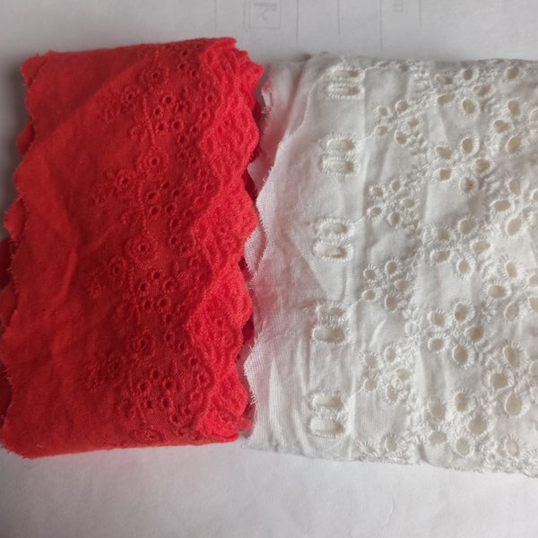 Pure cotton lace (5) colour range Carousel 8