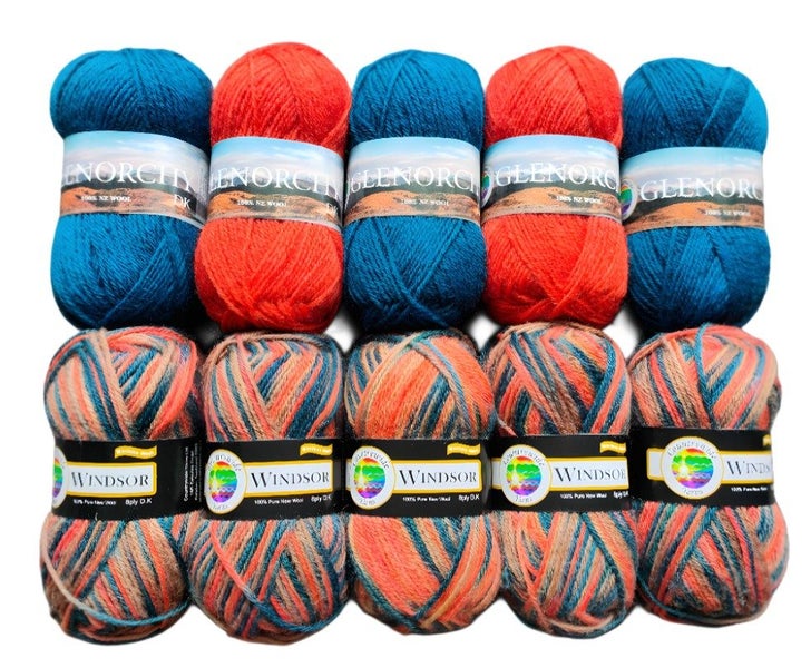 Countrywide Yarns Glenorchy & Windsor yarn 8ply - 10 pack****$1 RESERVE**** Carousel 1